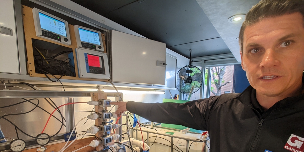 Garver's principal investigator presenting Endress+Hauser and Rockwell Automation instrumentation