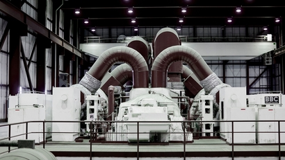 Turbine at a coal fired power plant