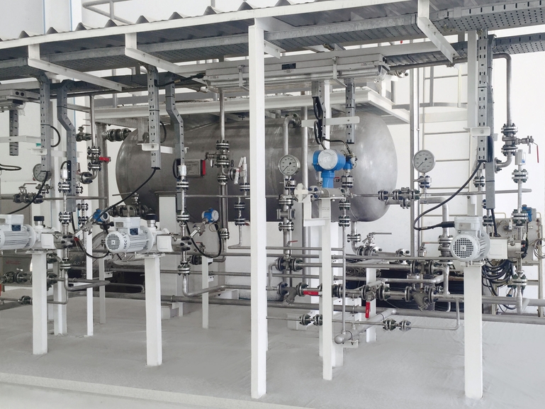 Endress+Hauser chemical injection skid for gas pipelines Endress+Hauser chemical injection skid